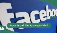 أسماء انجليزية مزخرفة يقبلها الفيس بوك وعربية