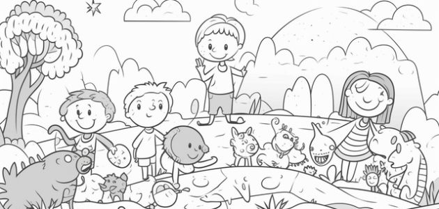 صور تلوين رسومات صغار 2025 صور تلوين للأولاد والبنات 1 صور تلوين رسومات صغار